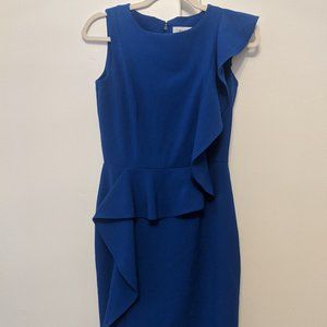 Calvin Klein Blue Sheath Dress Size 2